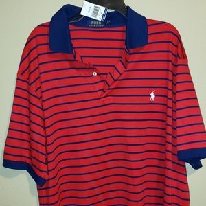 NWT Red/blue Ralph Lauren Men Polo